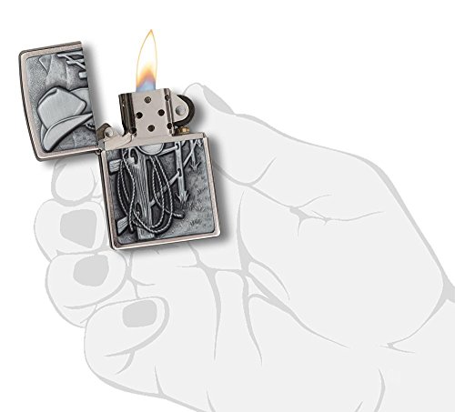 Encendedor Zippo personalizado con grabado cowboy miniatura 5