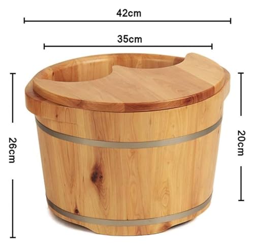 Tina de madera maciza para pies 42cm x 26cm miniatura 2