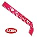 Beistle Big Sister Satin Sash, 27-Inch by 3-1/2-Inch, Cerise/White