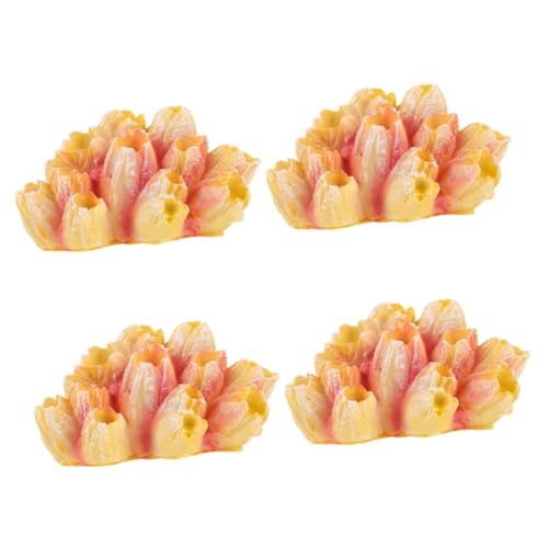 Abaodam 4pcs Coral for Aquarium Creative Reef Tank Accessories Looking Artificial Safe for Compact Lightweight
