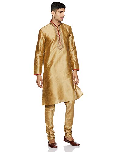 Image of Manyavar Men's Silk Kurta Pyjama