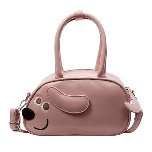 Sac bandoulière chien joli sac à épaule femme en cuir PU zippé