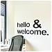 My Vinyl Story Hello and Welcome Office Decor Wall Art Wall Decal Inspirational Motivational Vinyl Office Supplies Home Gym Work Success Wall Sticker Teamwork Welcome Quote Business Sign Gift Large