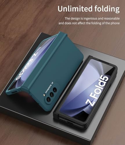 Ochronne etui na telefon Compatible with Samsung Galaxy Z Fold 5 Case with Screen Protector & Hinge Coverage Protection,Full Body Hard PC Shockproof Protective Phone Case for Samsung Galaxy Z Fold 5 P