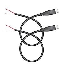 Short USB C to 2 Pin Bare Wire Open End Power Cable 10inch, 20AWG 5V USB Type C Male Plug 2 Pin Pigtail Cable, for USB Type C Equipment Installed or Replacement Repair DIY Cable
