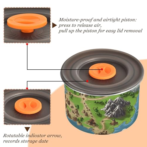 Contenedor De Almacenaje De Acero Inoxidable Tapadera Botón miniatura 4