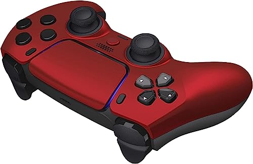 Image of Custom Controllerzz Custom Wireless Controller Compatible with PS5 - Multiple Designs Available (Red)