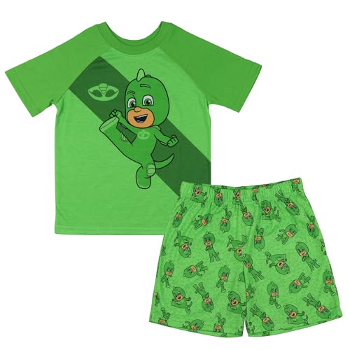 PJ Masks Pajamas Toddler Boys' Power Heroes Short Sleeve and Shorts Sleep Set (Gekko, 6)