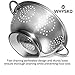 Whysko 3 Pack Stainless Steel Colanders with Handles - 5 Qt, 3 Qt, 1 Qt - Durable Colander for Kitchen Strainers and Colanders Set - Ideal Metal Colander for Pasta, Vegetables, Food Prep