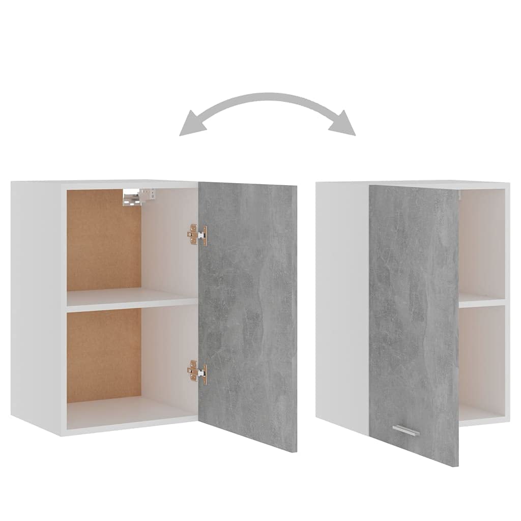 vidaXL Hängeschrank Lyon Betongrau 39,5x31x60 cm Holzwerkstoff, Küche Schrank, Einbauküche, Küchenzeile, Küchenmöbel, Oberschrank, Küchenschrank