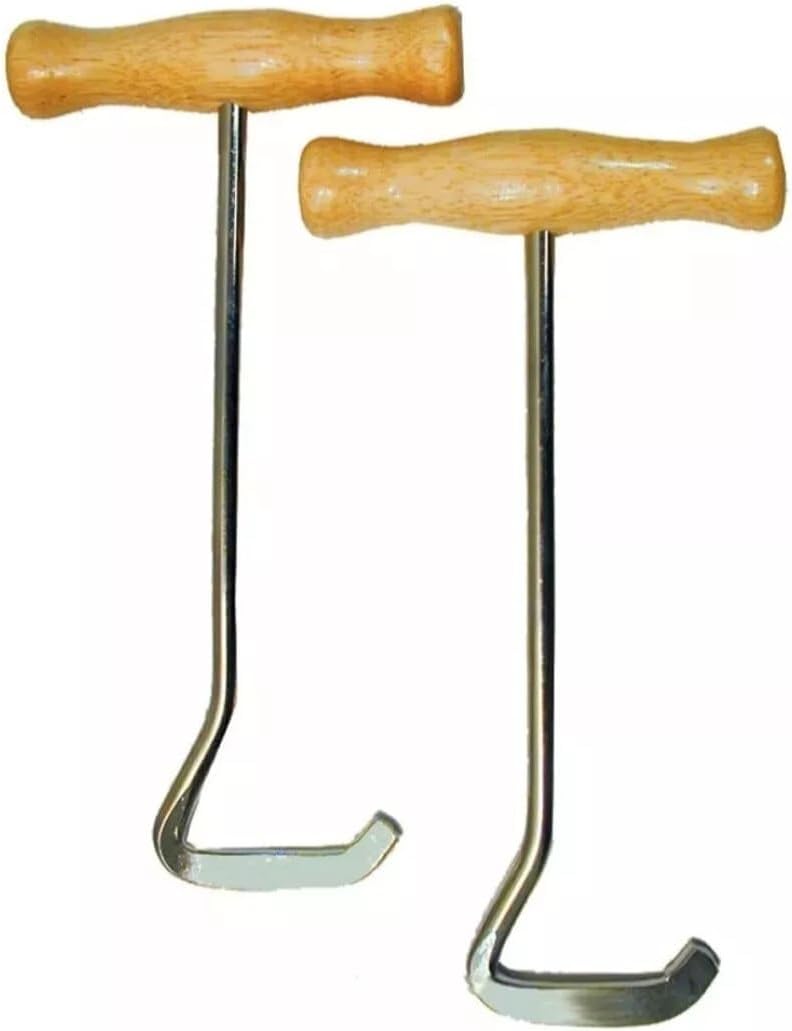 Juegode ganchos para botas 8 pulgadas, mango de madera, para equitación miniatura 1
