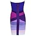 HLBandage Women Gradient Strapless Bodycon Mini Bandage Dress(S,Gradiente Morado)