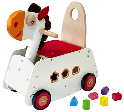 I M TOY - Correpasillos Andador Caballito de Madera - IM87870