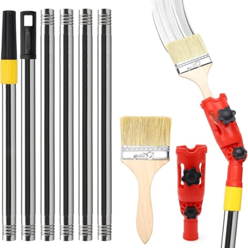 1,7 m Mehrwinkel Pinsel Verlängerung Farbpinsel: Teleskop Pinsel Erweiterung für Wände Zier Hohe Decken Und Eckenanstrichwerkzeug