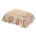 PETSOLA Beau Motif Floral avec Coussin De Siège en Dentelle à Basque en Peluche Couverture pour Tabouret De Piano Housse Decor17.72x13.78inch - Jaune