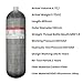 TUXING 4.7L 4500psi Carbon Fiber Air Tank（Empty Bottle） Paintball Filling Station with High Pressure Hose M18*1.5 (4.7+Pressure Gauge Valve)