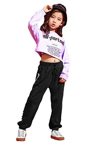 3 Piezas Conjunto de Disfraces de Hip Hop para niñas Street Dancewear...