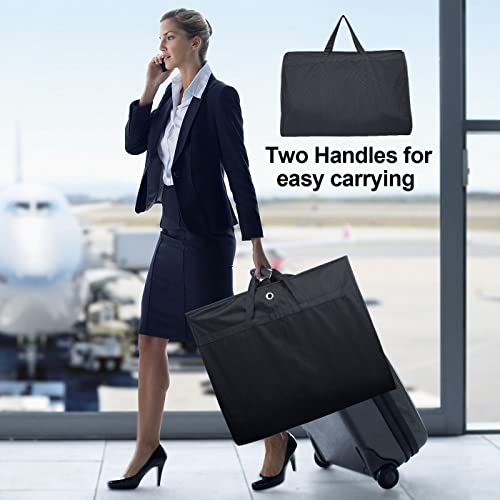 Sleeping Lamb 43'' Gusseted Garment Bags For Travel Breathable Suit Bags For Men Travel With Two Mesh Pockets, Black #TOP1