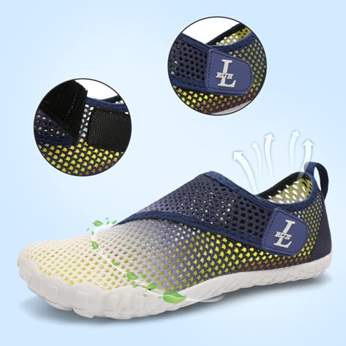 Image of L-RUN Barefoot Water Shoes Women Mens Aqua Sock Athletic Hiking Water Sports Shoes for Swim Beach Pool Sand Diving Walking
