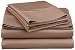 Rolux Linen Queen Sleeper Sofa Bed Sheet Set - Taupe Solid 100% Cotton 600 Thread Count Fit Up To 8" inches Deep