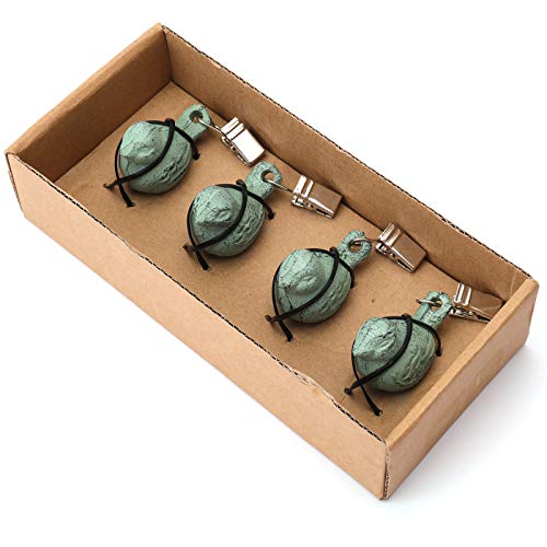 image for Bekith 4 Pack Vintage Tablecloth Weights with Metal Table Clip Clamps,