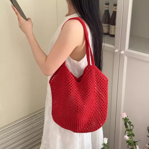 Bolso de Playa Tejido de Verano para Mujer, Gran Capacidad miniatura 3