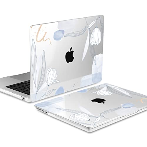Image of MEEgoodo Case for M5 /M4 /M3 /M2 MacBook Air 13 inch 2026 2025 2024 2022, Fit Model A3449 /A3240 /A3113 /A2681, Case Compatible with MacBook Air 13.6-inch, Floral 33