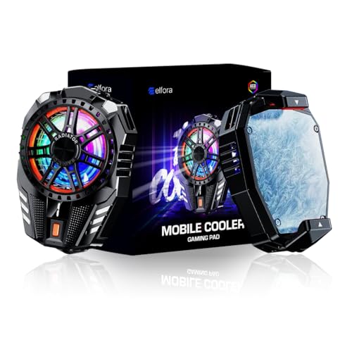 Elfora Mobile Cooler | Phone Cooler | Gaming Mobile Cooler | Fast Cooling with Advanced Cooling Chip & Built-in LED Temperature Display Compatible for Android & iPhones | Black (B0DGV7J8NJ) Amazon Price History, Amazon Price Tracker