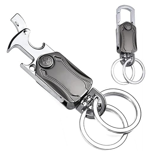 PRAYAN ENTERPRISE Keyboard Fidget Keychain with Four Mechanical Style Keys and Metal Chain