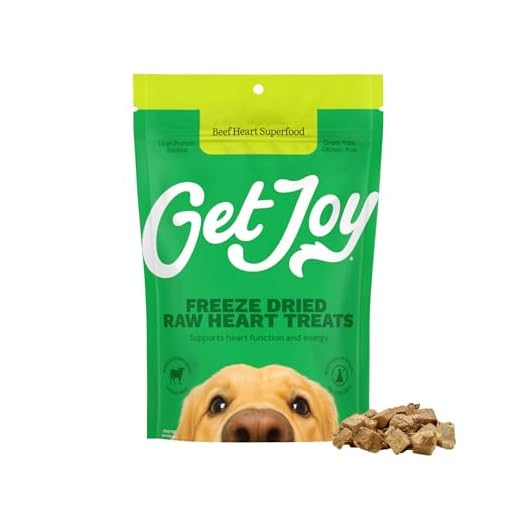 Get Joy Freeze Dried 100% Beef Heart Dog Treats, 4oz | Single Ingredient Organ Meat, High Protein Raw Dog Food Topper, Snack & Training Rewards | Grain Free, Gluten Free, Filler Free