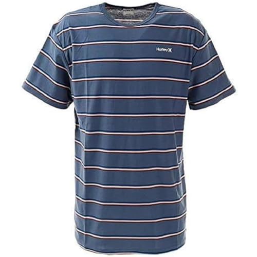 Hurley M Serape Stripe S/S Camiseta para Hombre, Gris (Thunderstorm), S