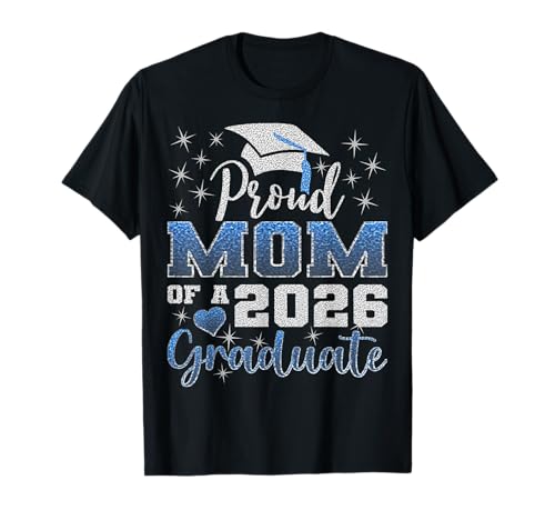 Super Proud Mom of 2026 Graduate Senior Graduation Family T-Shirt
