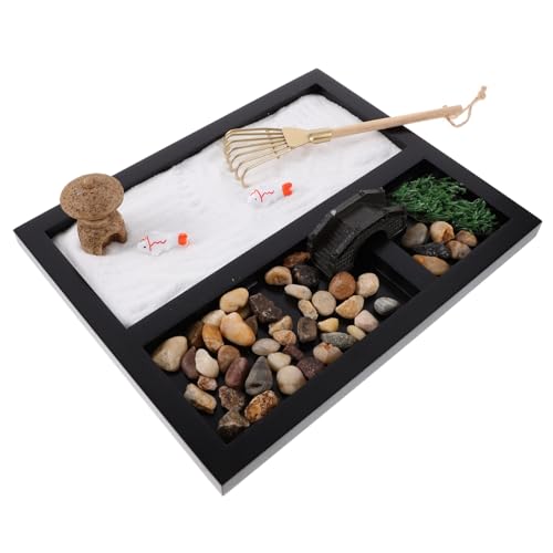 Totority Ocean Scene Zen Garden Miniature Landscape for Desktop DIY Decorative Sandbox