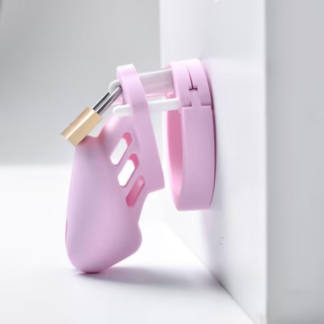 Generico Gabbia di Protezione per Allenamento Rosa, Accessori Fitness per Uomo, Morbida e Confortevole con Cinque Anelli - A5