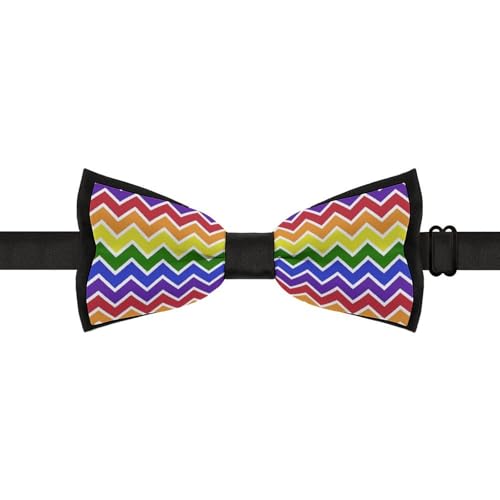 GoasNei LGBTQ Pride Month Rainbow Gay Bow Tie for Men Adjustable Necktie Funny Tie Neck Ties for Weddings Party
