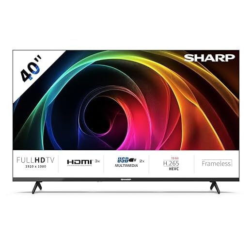 SHARP 40HA1305E – Non-SMART 40" FHD, Rahmenlos, 60 Hz, Sound 2x8 W, HDMIx3, USBx2, Farbe Schwarz