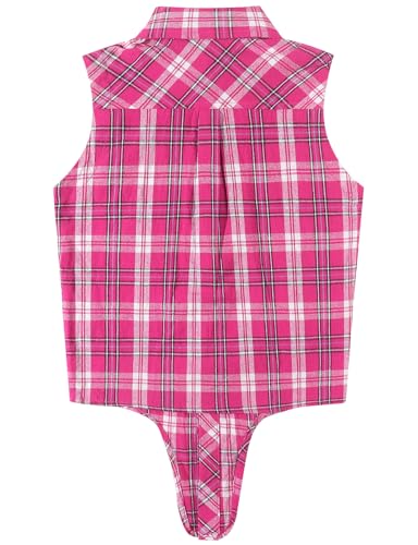 Image of Noomelfish Girls Sleeveless Button Down Shirt Tie Knot Blouse Western Cowgirl Outfit (5-12 Years)