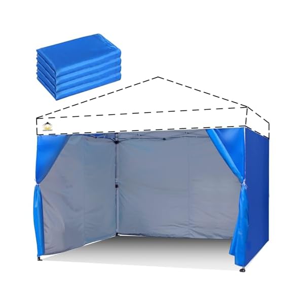 Crown shades sunwall silver coated for 10×10 pop up canopy tent 1 pack sidewall only with silver coating 4 packs blue  urban country home decor