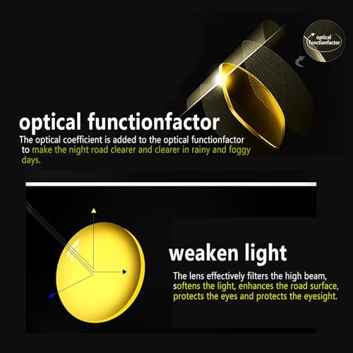 Image of FEIDUSUN Night Vision Glasses for Driving Men Women,Yellow Retro HD Anti Glare Glasses for Night Driving
