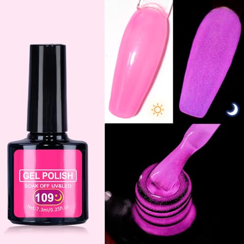 Set de vernis à ongles fluorescent longue tenue effet phosphorescent - 3