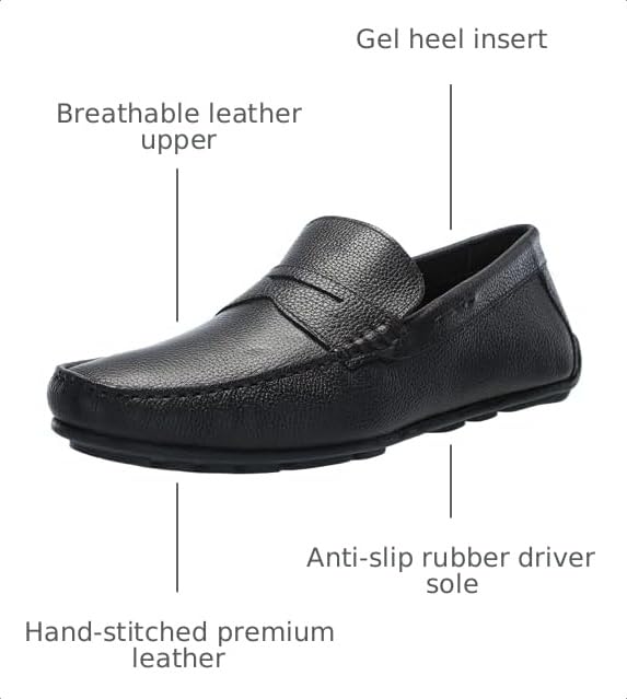 Image of Men's Leather Casual Slip On Penny Loafers