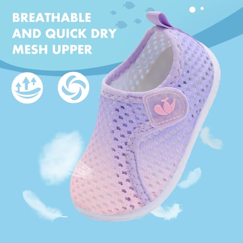 Image of FEETCITY Boys Girls Water Shoes Kids Aqua Socks Quick Dry Barefoot for Beach Swimming Pool
