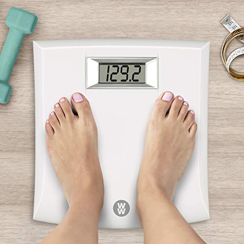 Weight Watchers Scales By Conair Bathroom Scale For Body Weight, Digital Scale Measures Weight Up To 350 Lbs. In White #TOP1