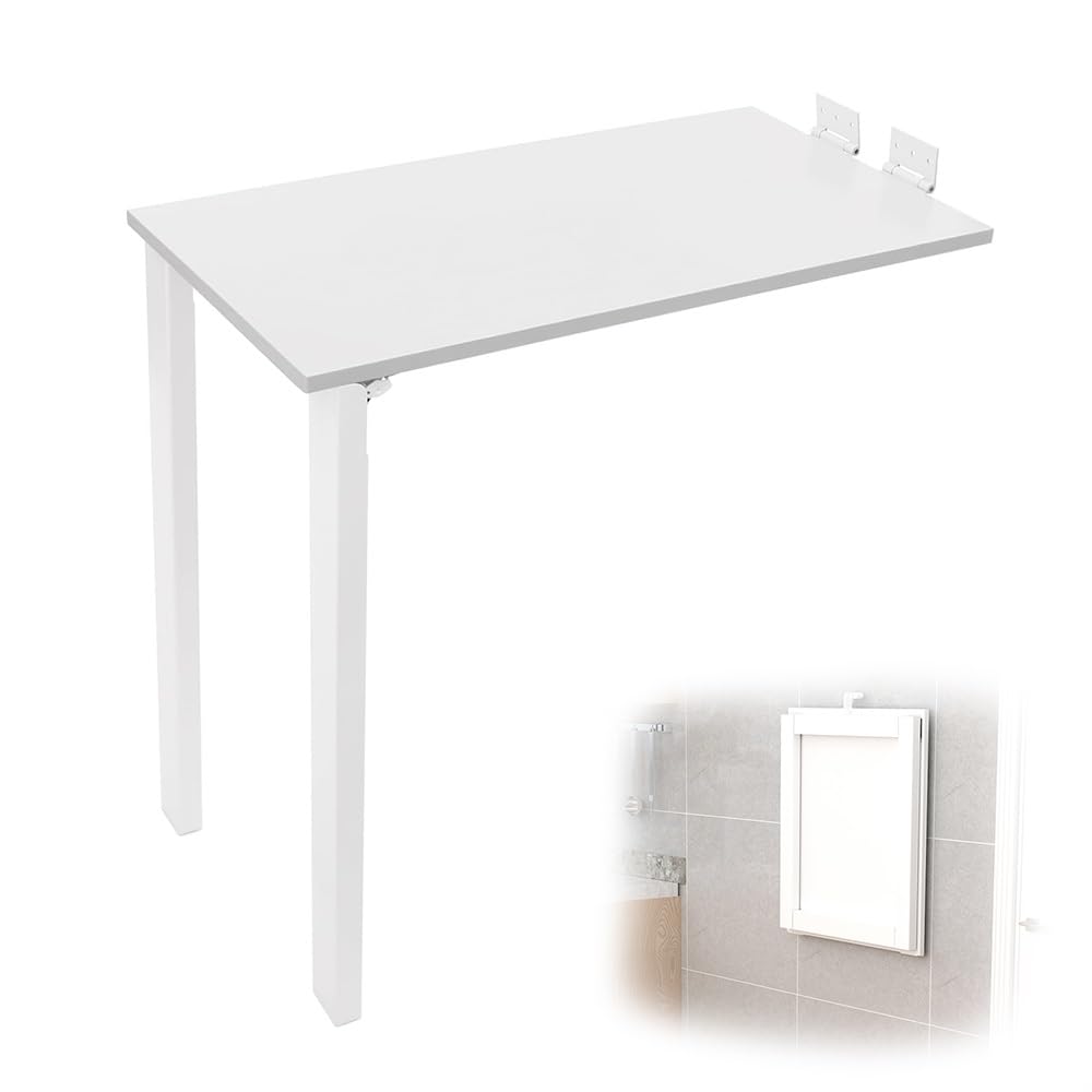Table de salle à manger murale pliable bois bureau flottant 80x70