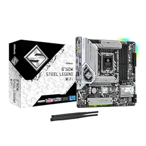 ASRock B760M Steel Legend WiFi Motherboard, Intel 12th and 13th Generation CPU (LGA1700), B760 Chipset, DDR5 Micro ATX Motherboard