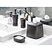 iDesign 26187 Olivia Metal Tumbler, Makeup Brush Holder and Toothbrush Cup for Bathroom, Countertop, Desk, Dorm, College, and Vanity - Matte Black