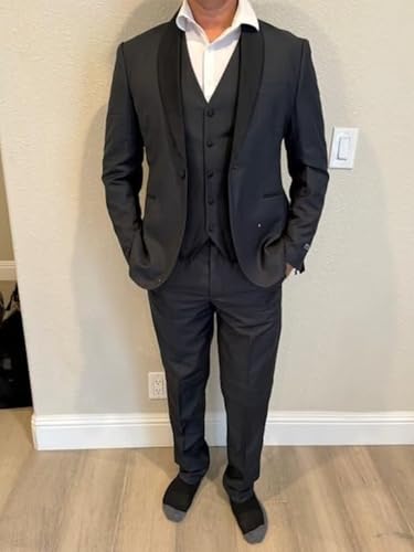 Men's Suit 3 Piece Slim Fit Suits for Men Wedding Suits Shawl Lapel One Button Formal Business Tuxedo Set2