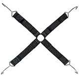 Marcobrothers Flat Bungee Cord,2 Strips (18 inches, Black)