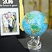 MOVA Globe – Blue Relief Map 4.5” | Solar-Powered Rotating World Globe with Terrain Detail | No Batteries or Cords | Elegant Desk Décor or Educational Gift