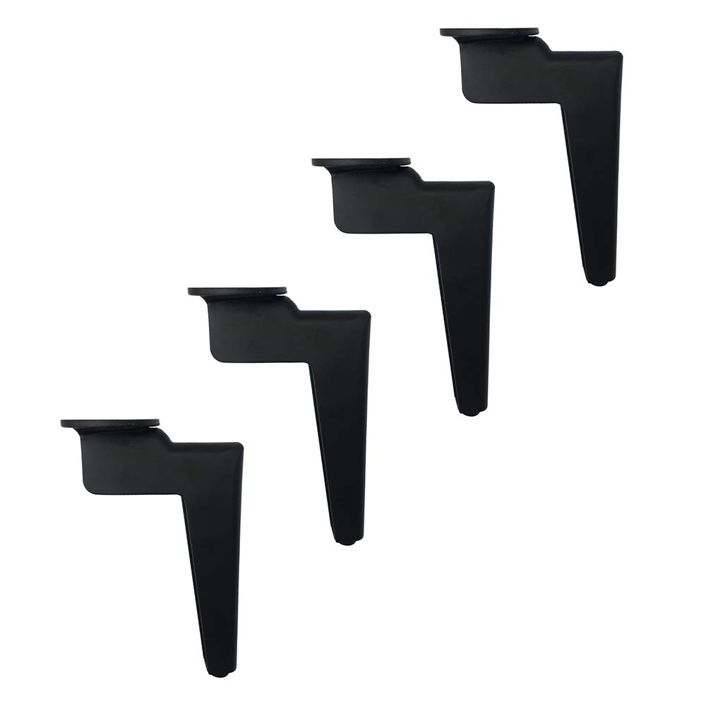 QXXXQ Furniture Sofa Legs Metal 4 X Cabinet Seat Support Legs Replacement TV Desk Table Legs Iron With Screws Right Angle Wear Resistant DIY Accessories Black